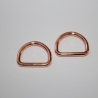 4 St. D-Ring 16 mm rosegold kupferrot glänzend RE