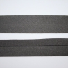 Schrägband Baumwolle 18 mm dunkelgrau grau