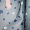 beschichtete Baumwolle Sterne grau dunkelblau blau Stern