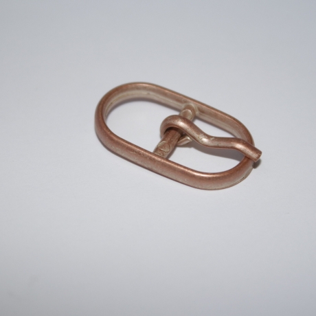 AUSVERKAUFT Schnalle oval 12 mm goldkupfer matt Metallschließe