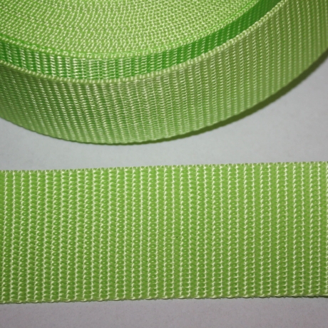 Gurtband Oeko-Tex 40 mm pistazie grün 1,6 mm stark