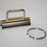5x Schlüsselband Rohling 40 mm silber & Ring - € 1,20/St.