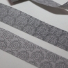 Webband Donna Fiona grau grey Blumen