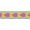 Webband Herzen pink grün Aspegren