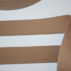 Gurtband Baumwolle 30 mm hellbraun RE