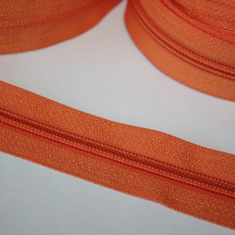 1,90m Reißverschluss orange 5 mm + 6 St. Zipper