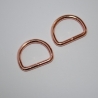 D-Ring 20 mm rosegold 2 Stück kupferrot glänzend