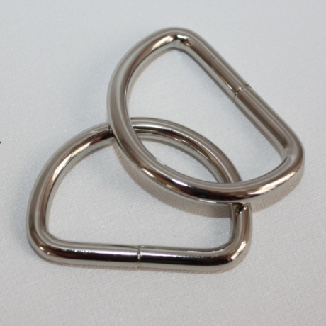 AUS 080624 6x D-Ring 30 mm silber Stahl D-Ringe