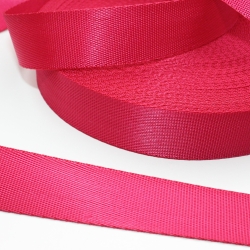 Gurtband 25 mm pink himbeere edel - 1 mm stark