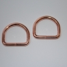 D-Ringe 25 mm rosegold 2 Stück D-Ring kupferrot