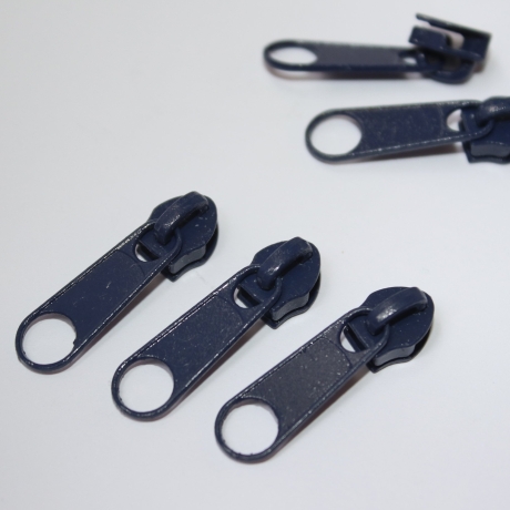 Zipper blau 5 Stück für 5 mm Spirale Reißverschluss