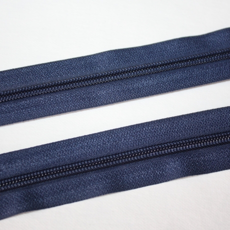 Reißverschluss dunkelblau 1m & 2 St. Zipper - 5 mm blau