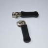 Zipper silber mit Griffgummi 2 Stück Schieber 5mm Spirale RESTme