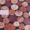 beschichtete Baumwolle Weinkorken rot natur