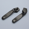Zipper schwarz-silber ab 2 Stück formschön für 5 mm Schieber
