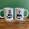 Tasse bedruckt mit Motiv Anker Moin *spülmaschinengeeignet*