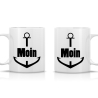 Tasse bedruckt mit Motiv Anker Moin *spülmaschinengeeignet*