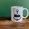 Tasse bedruckt mit Motiv Anker Moin *spülmaschinengeeignet*