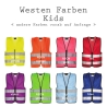 Warnweste / Sicherheitsweste für Kinder mit Reißverschluss