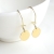 8mm Plättchen Ohrhänger 585er Gelbgold