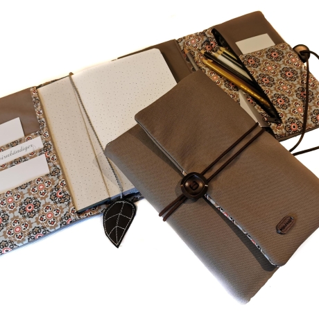 Organizer Canvas taube - Kalenderhülle mit Federmäppchen