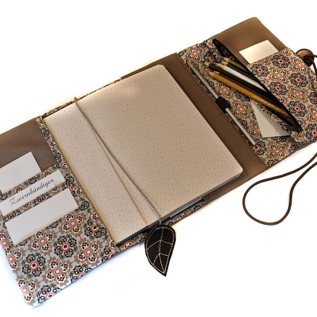 Organizer Canvas taube - Kalenderhülle mit Federmäppchen