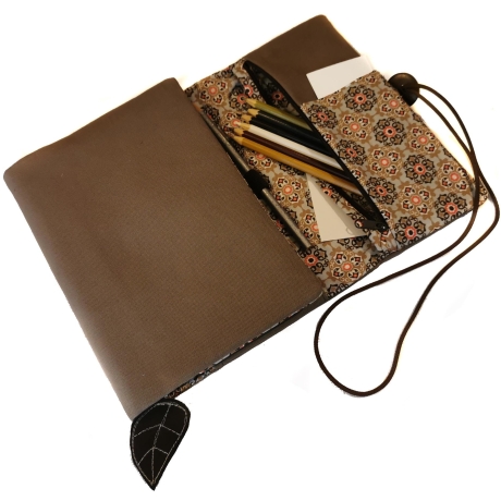 Organizer Canvas taube - Kalenderhülle mit Federmäppchen