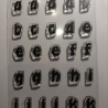 Stempel Set, Alphabet Kleinb.a-k,Giesela Heim, A7/74x105mm, 26-