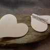 6 Holz Herz Tischkarte, auf einer Wäscheklammer