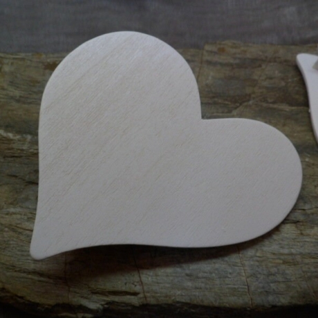 6 Holz Herz Tischkarte, auf einer Wäscheklammer