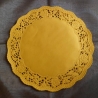12 Gelbe Tortenspitzen 27 cm ,Spitzenpapier