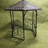 Mini Metall Pavillon, Miniaturen, braun od weiß, Wichtel, Fee