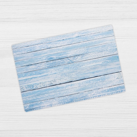 Schreibtischunterlage – Blaue Holzbretter im Vintage-Look – 60 x 40 cm – Schreibunterlage für Kinder aus Premium Vinyl – Made in Germany