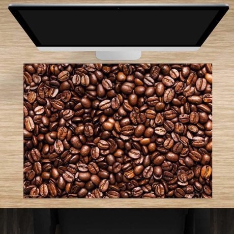 Schreibtischunterlage – Kaffeebohnen – 70 x 50 cm – Schreibunterlage aus erstklassigem Premium Vinyl – Made in Germany