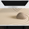 Schreibtischunterlage XXL – Zen Garten mit Stein im Sand – 100 x 50 cm – Schreibunterlage für Kinder aus erstklassigem Premium Vinyl