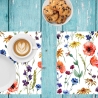 Tischsets I Platzsets abwaschbar - Wiesenblumen - 4 Stück - 40 x 30 cm - rutschfeste Tischdekoration aus Premium-Vinyl