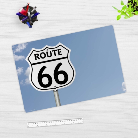 Schreibtischunterlage – Route 66 USA-Roadtrip – 60 x 40 cm – Schreibunterlage aus erstklassigem Premium Vinyl – Made in Germany