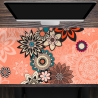 Schreibtischunterlage XXL – Mandala mit Blüten – 100 x 50 cm – Schreibunterlage für Kinder aus erstklassigem Premium Vinyl