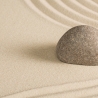 Schreibtischunterlage XXL – Zen Garten mit Stein im Sand – 100 x 50 cm – Schreibunterlage für Kinder aus erstklassigem Premium Vinyl