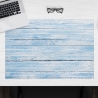 Schreibtischunterlage – Blaue Holzbretter im Vintage-Look – 60 x 40 cm – Schreibunterlage für Kinder aus Premium Vinyl – Made in Germany