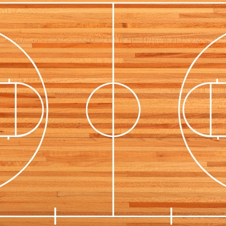 Schreibtischunterlage –  Basketball Court – 64 x 40 cm – Schreibunterlage aus erstklassigem Premium Vinyl – Made in Germany