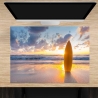 Schreibtischunterlage – Surfbrett am Strand – 70 x 50 cm – Schreibunterlage für Kinder aus erstklassigem Premium Vinyl – Made in Germany