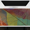 Schreibtischunterlage XXL – Blattadern in Herbstfarben – 100 x 50 cm – Schreibunterlage für Kinder aus erstklassigem Premium Vinyl