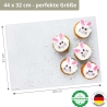 12 Tischsets - Kätzchen aus Zucker - aus extra dickem Naturpapier - Hergestellt in Deutschland