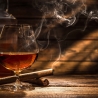 Schreibtischunterlage – Whisky mit Zigarren – 70 x 50 cm – Schreibunterlage aus erstklassigem Premium Vinyl – Made in Germany