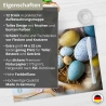 12 Tischsets - Blaue und gelbe Eier im Osternest - aus extra dickem Naturpapier - Hergestellt in Deutschland