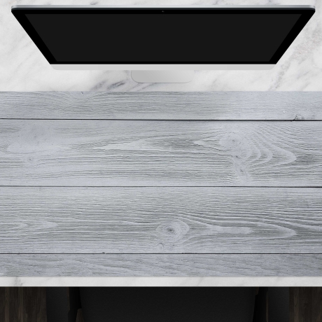 Schreibtischunterlage XXL – Graue Holzbretter Hintergrund – 100 x 50 cm – Schreibunterlage für Kinder aus erstklassigem Premium Vinyl