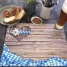 Tischset aus Papier „Bayerisches Herz mit Edelweiß“
