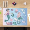 Schreibtischunterlage – Meerjungfrauen unter Wasser – 60 x 40 cm – Schreibunterlage für Kinder aus Premium Vinyl – Made in Germany