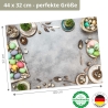 12 Tischsets - Wachteleier und Vintage-Gedeck - aus extra dickem Naturpapier - Hergestellt in Deutschland